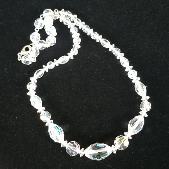 Repurposed Hand Crafted Vintage 1950s Crystal Bead Necklace Assemblage - Picture 11 of 16